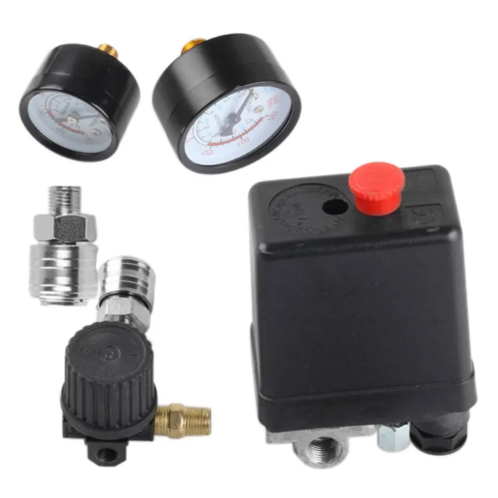 presostato del compresor Válvula de Bomba de Aire de 3000 l/min, 0-180 PSI, con manómetro, regulador de 220 V/380 V, compresor de Aire, presión de Bomba(220V)
