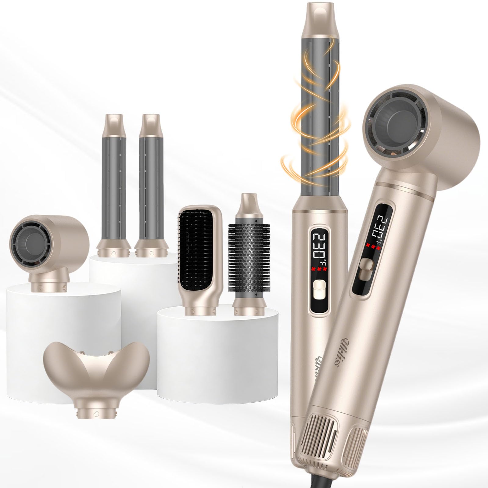 UKLISS 6 in 1 Hair Dryer Brush & Air Styler