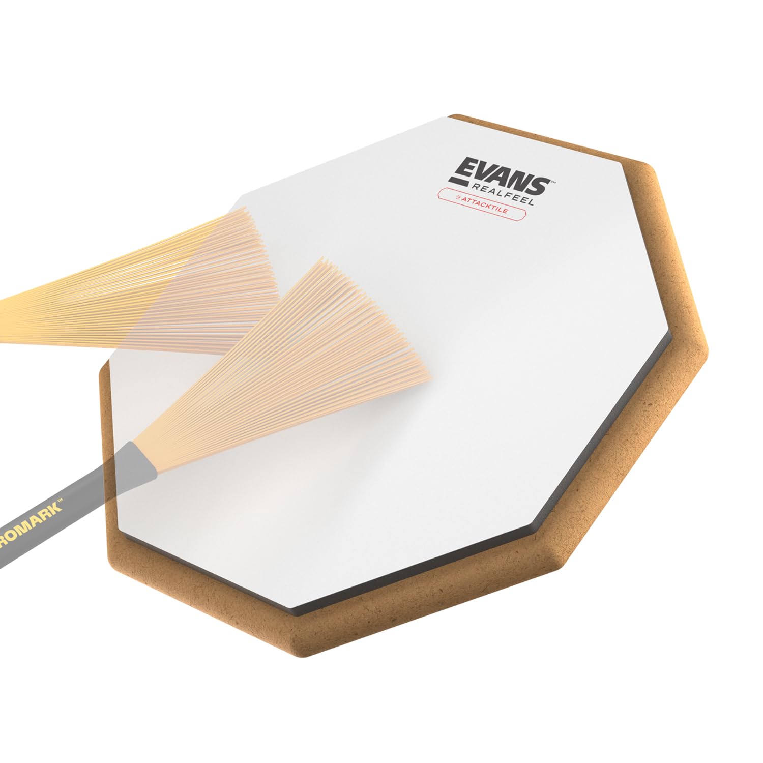 Evans RF10G-AT Real-Feel Practice Pad Attacktile 10 Zoll Übungspad + keepdrum Drumpad Stativ