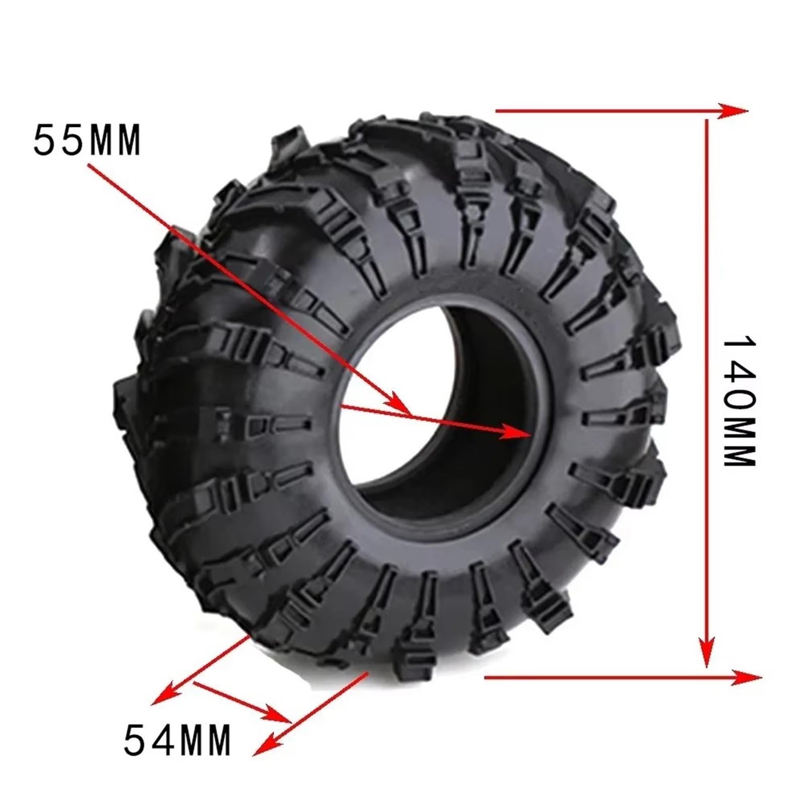 RC Ruote Gomma Compatibile Con Axial Per SCX10 90046 Per TRX4 Per Rock Per Buggy 1/10 RC Crawler Car Pneumatici In Gomma Da 2,2 Pollici Pneumatici Delle Ruote