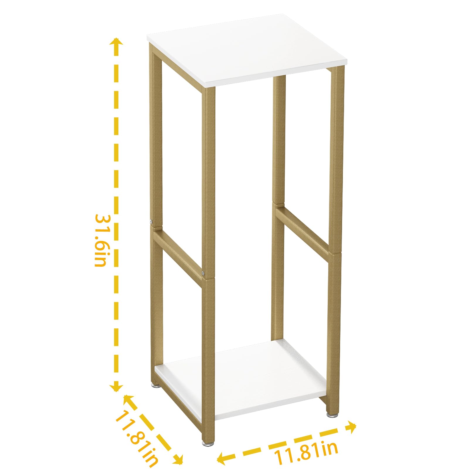 YIZAIJIA Plant Stand Indoor 2 Tier Tall Metal Corner Storage Tiered Plant Shelf Holder Multiple for Living Room Balcony Garden,Gold (2 Tier-Gold)
