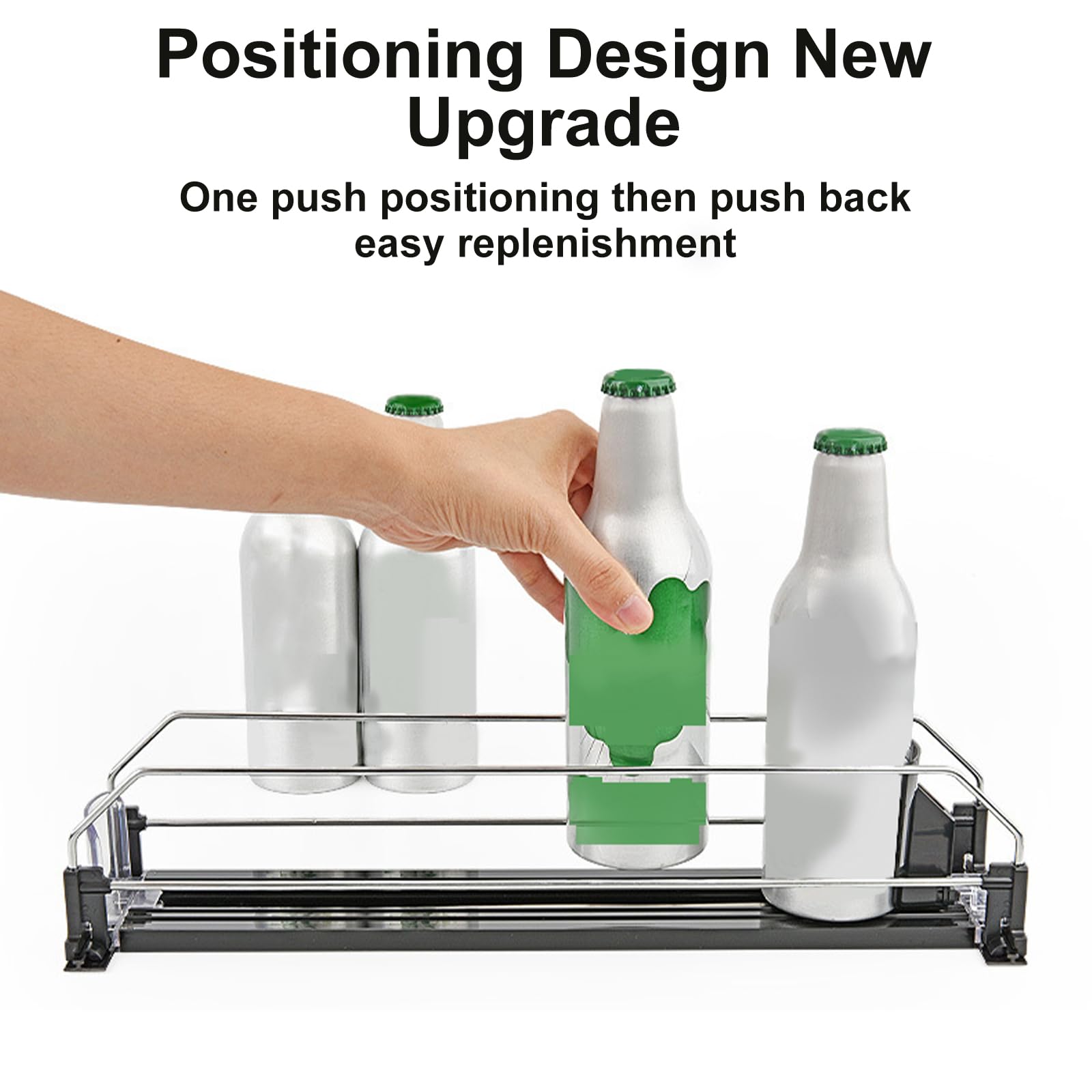 Facile da usare Organizzatore per bevande Spring Push Drink Storage Tray per supermercati e negozi di alimentari Principio push