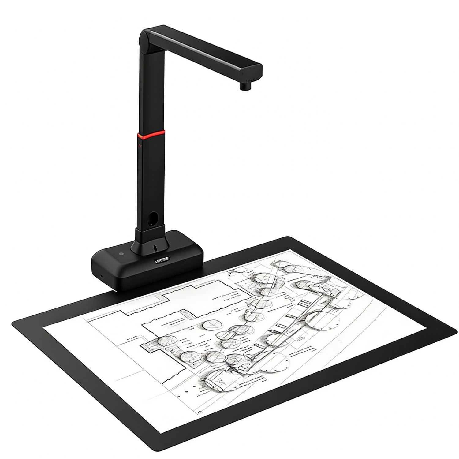 Scanner Grand Format A2,Scanner Portable Recto Verso,23MP Résolution,Numérisation Rapide,Suppression Traces,OCR vers PDF/Word/Excel,Léger Pliable,pour Bureau Bibliothèque École