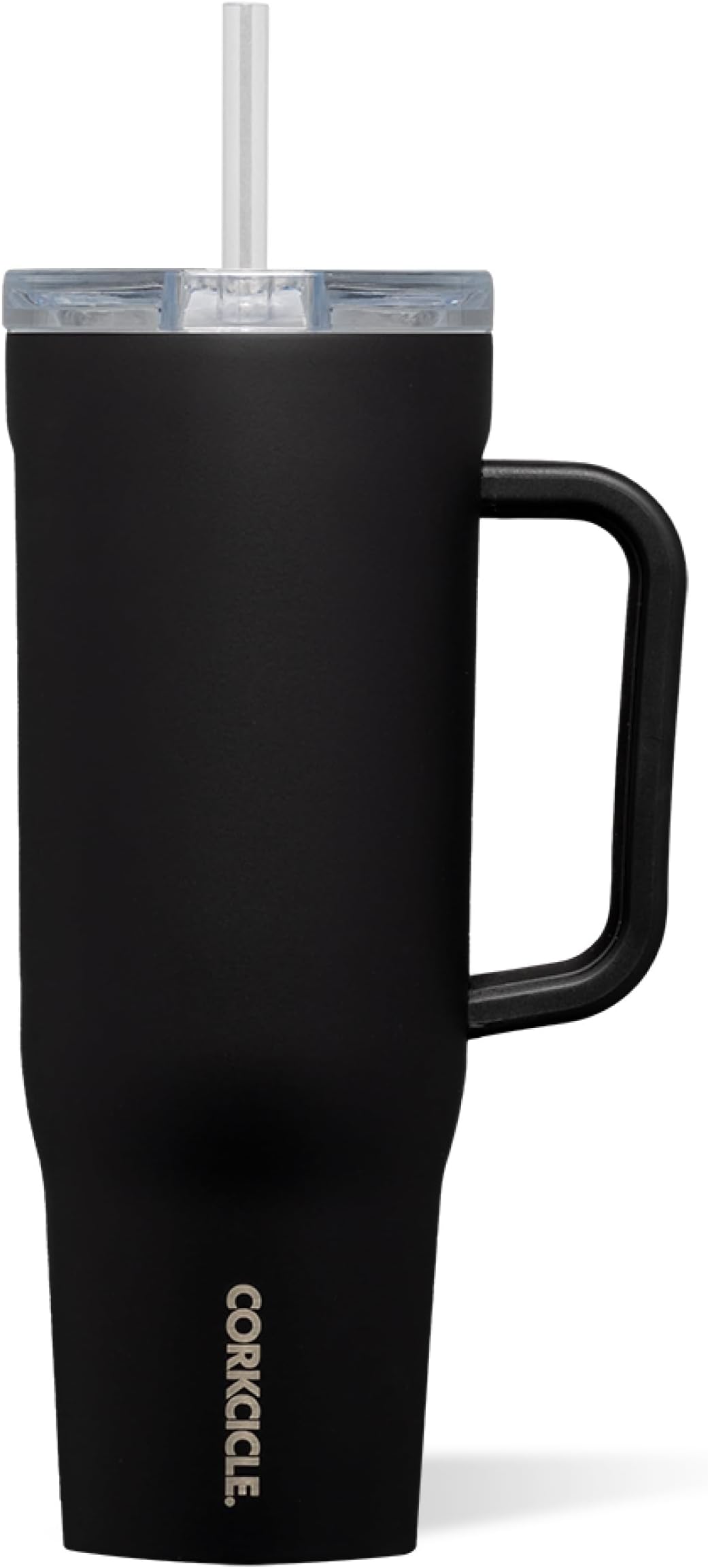 Corkcicle Cruiser Insulated Tumbler - Keeps Drinks Cold 20 Hours - Triple-Insulated Stainless Steel - Spill-Proof Lid - Summer Drinkware Gift - Keeps Drinks Ice Cold - 40 oz - Black