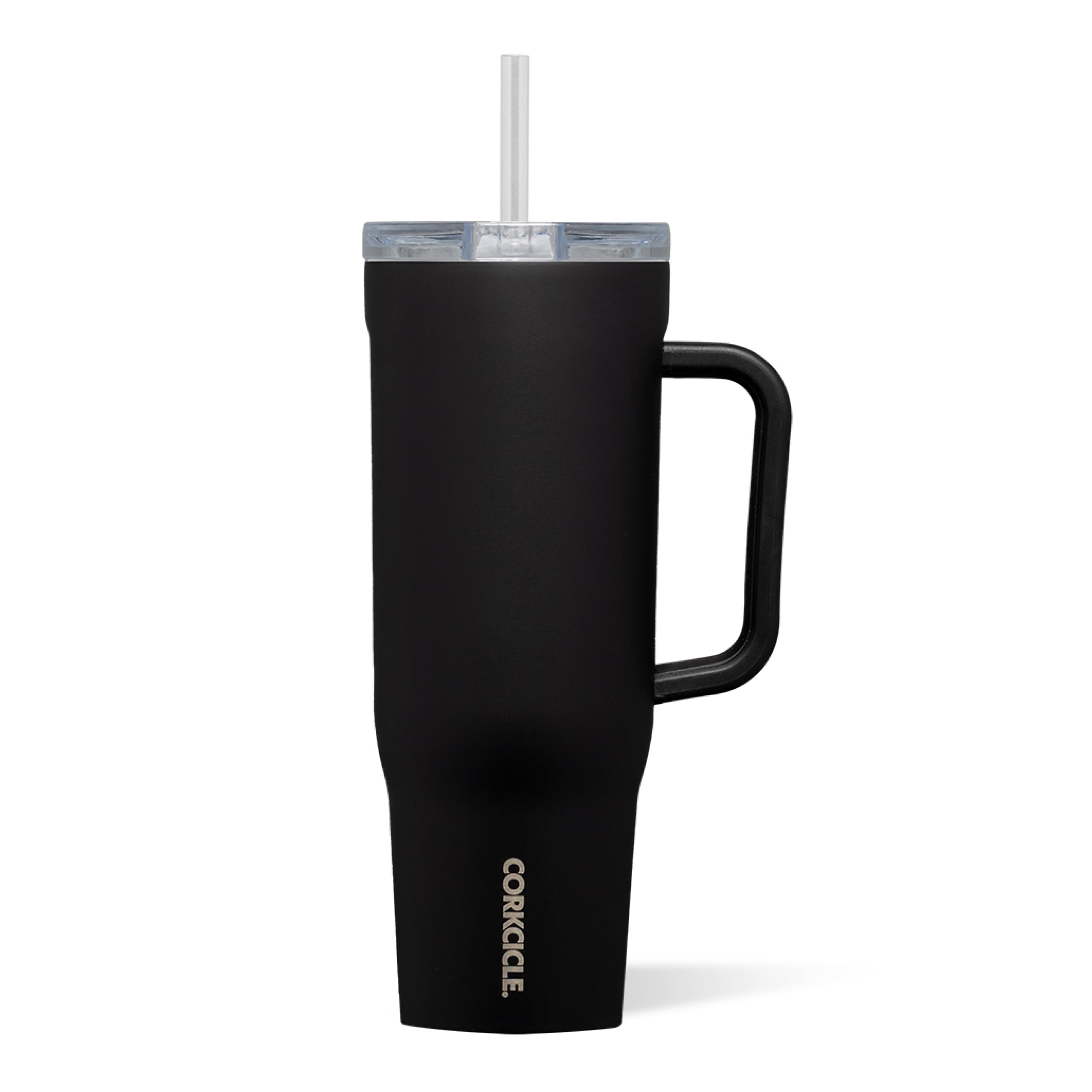 Corkcicle Cruiser Insulated Tumbler - Keeps Drinks Cold 20 Hours - Triple-Insulated Stainless Steel - Spill-Proof Lid - Summer Drinkware Gift - Keeps Drinks Ice Cold - 40 oz - Black