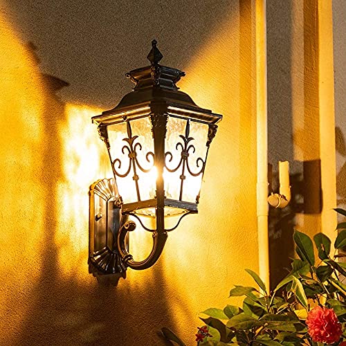 Lampe murale extérieure Victorienne étanche IP65 avec douille E27 Edison pour sécurité garage - 2