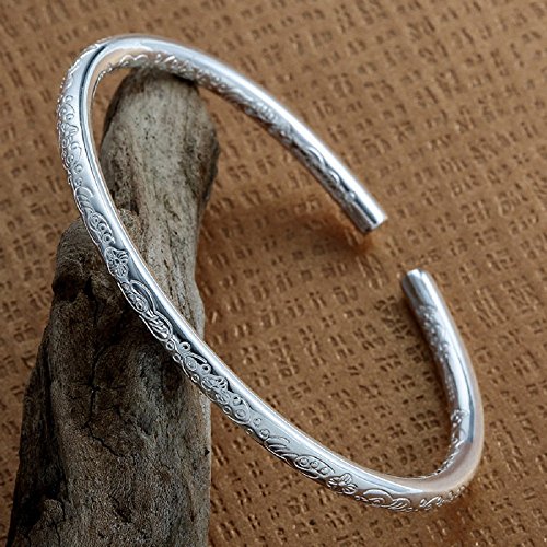 999 Solid Sterling Silver Bangle Cuff Bracelets for Women's | Sterling Silver Bracelet | Silver Jewelry | Silver Bracelets for Women | Jewelry for Women | Charm Bracelets for Women3