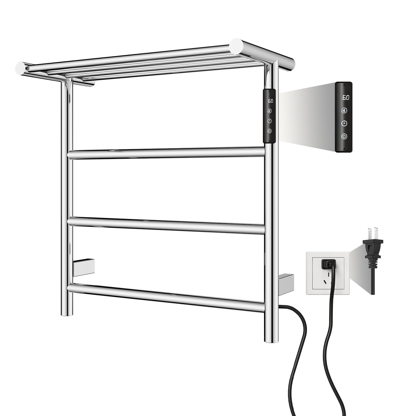 Sunrosa タオルウォーマー ステンレス 壁掛け式 ヒーター Amazon.co.jp: Sunrosa タオルウォーマー ステンレス 壁掛け式