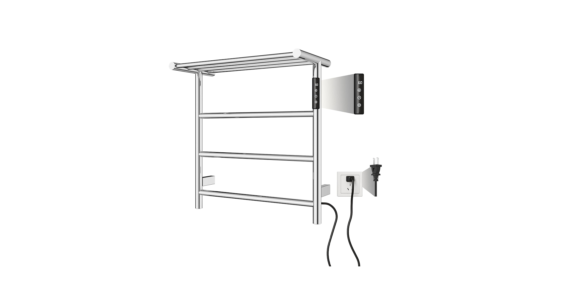 Amazon.co.jp: Sunrosa タオルウォーマー ステンレス 壁掛け式