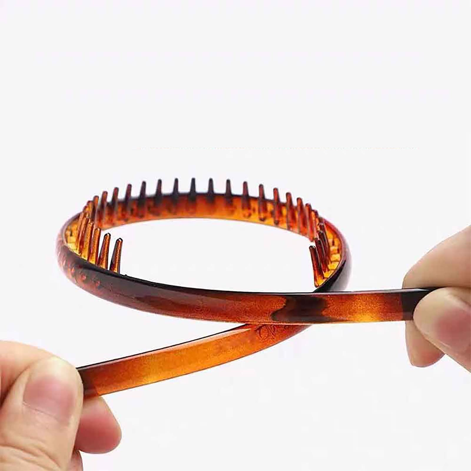 Tooth Comb Bands,6 Pcs Plastic Tooth Hair Comb Headband Comfort Wavy Toothed Hairband Hard Headbands Shark Tooth Hair Bands for Hair Styling - Image 4