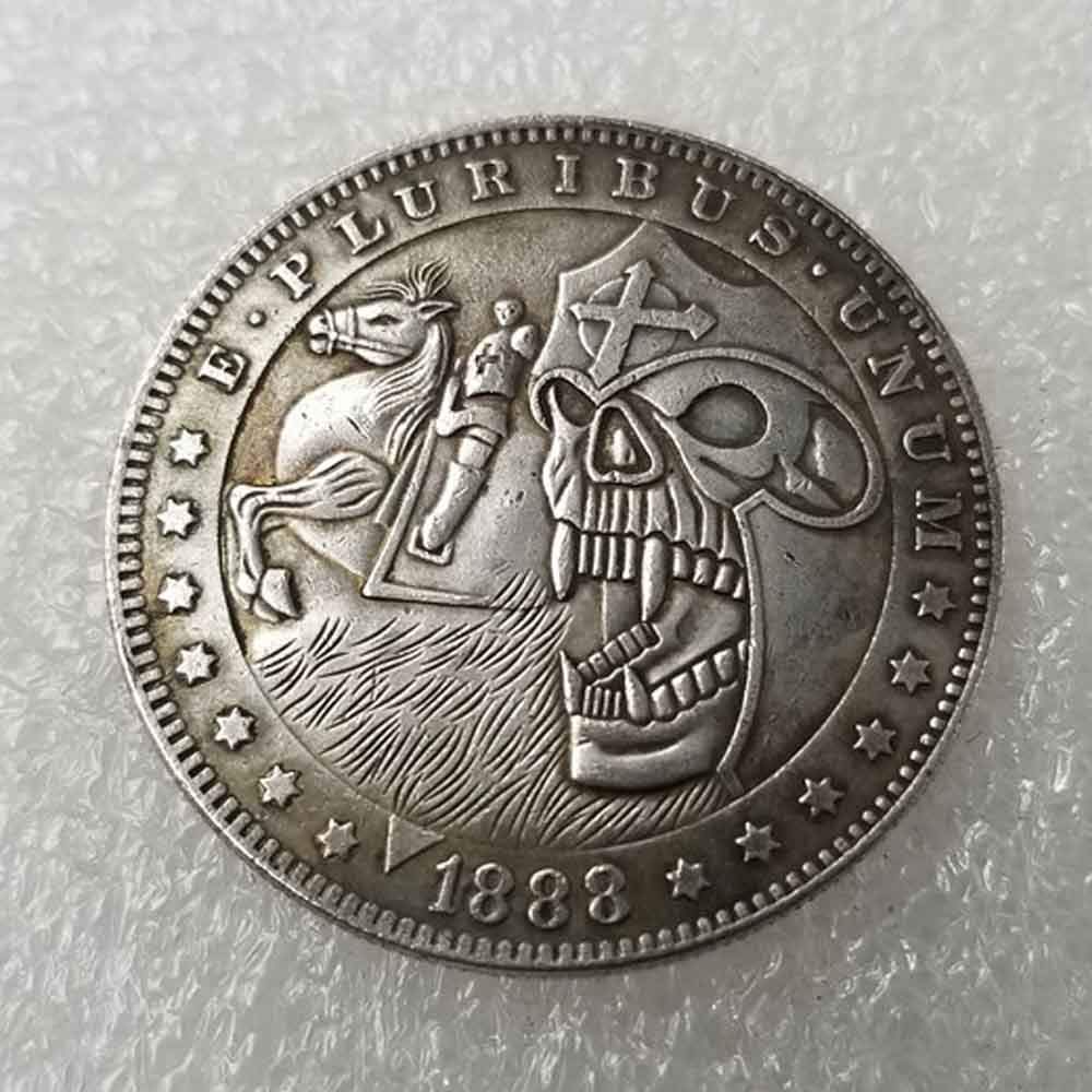 Morgan Silver Dollar Sammelmünze – Versilbert, Handgefertigt Als Hobo Nickel