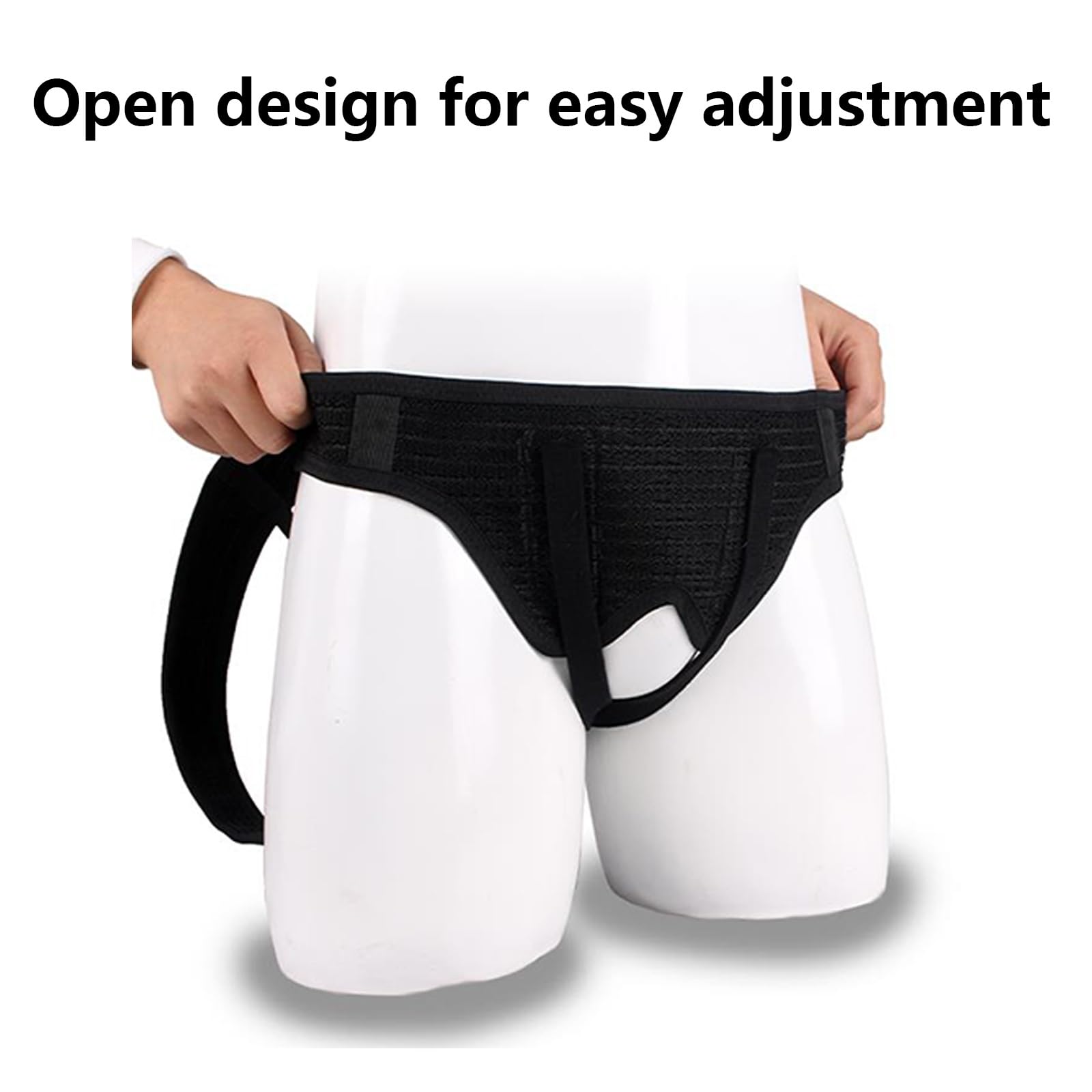 Cinto Ernia Inguinale, Fascia Ernia Ombelicale, Cinto Erniario, Tessuto Morbido E Traspirante con Cuscinetto di Compressione Rimovibile, Design con Fascia Elastica, Adatto Per Supporto Ernia Doppio