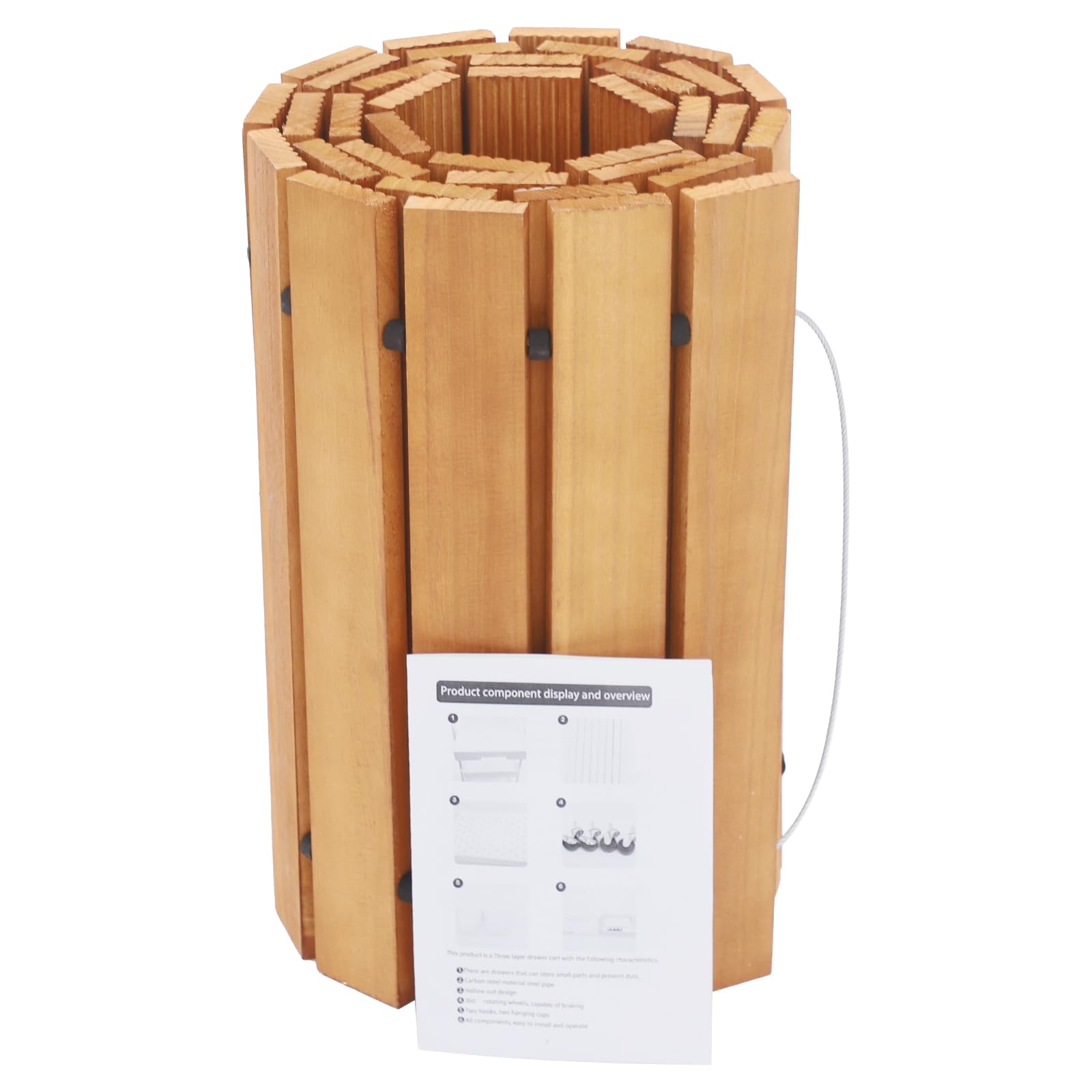 Rollbarer Holz-Gartenweg 240 * 43 cm Rollweg Dekorativer Garten-Gehweg Außenweg Holzweg, wetterfest, rutschfest, Wege im Garten Hinterhof Terrasse