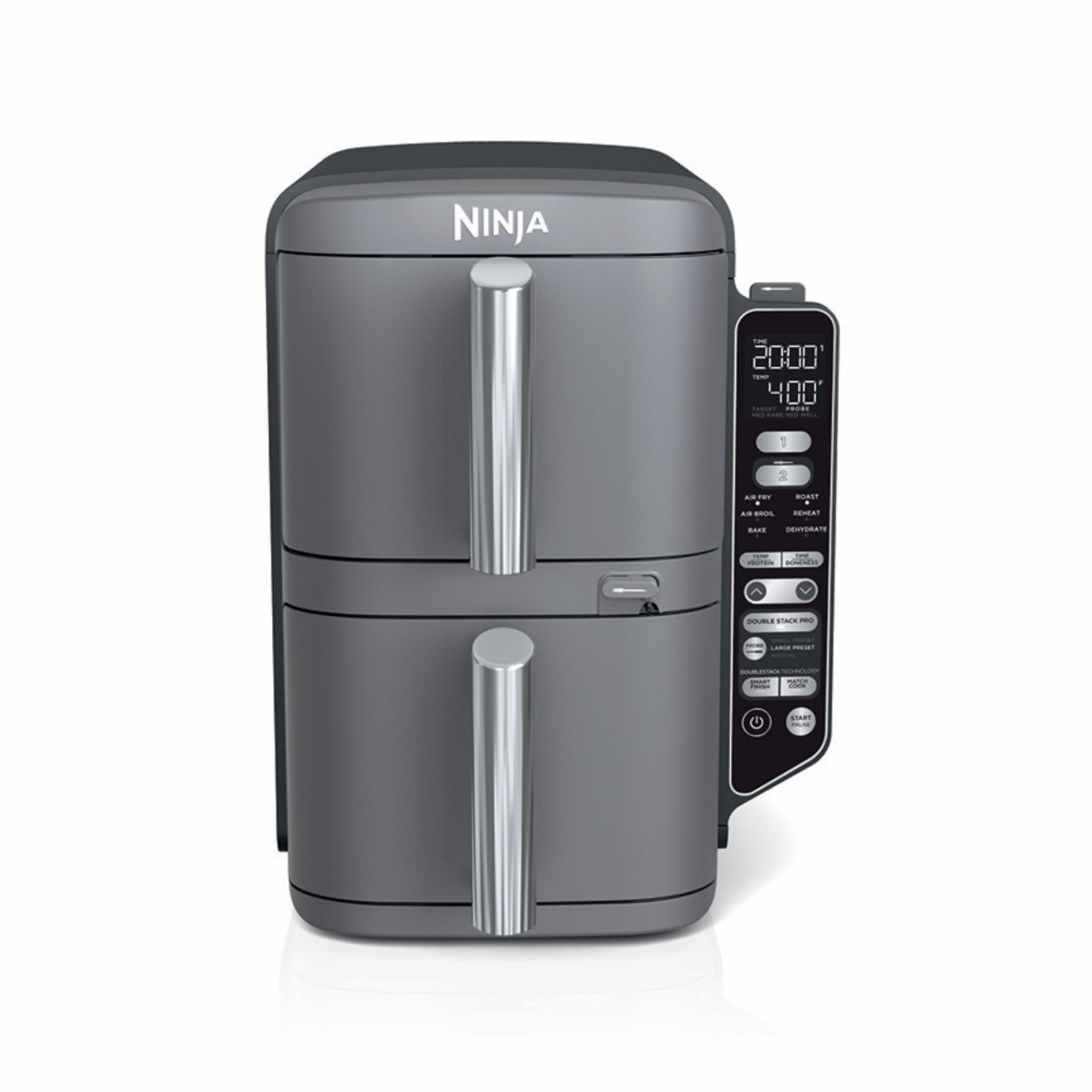 Photo 1 of Ninja DoubleStack XL Smart Air Fryer, 2-Basket, 10 QT, 6-in-1, DoubleStack Technology Cooks 4 Foods at Once, Space Saving Design, Air Fry, Broil, Bake SL451