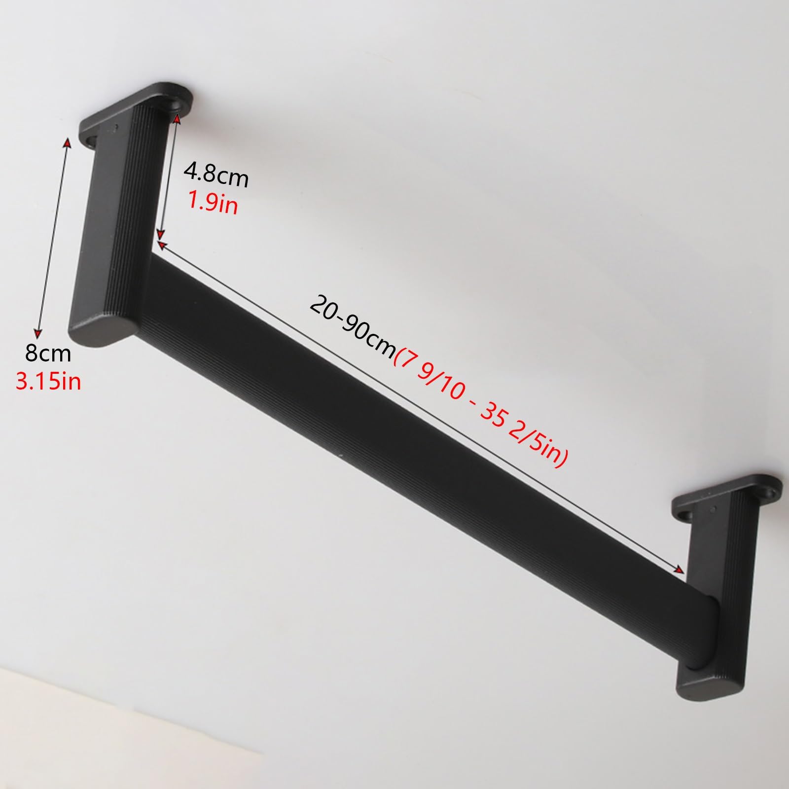 4 Supporti Per Asta Armadio In Lega Di Zinco - Regolabili 85-120 Mm, Per Ovali - Foto 7