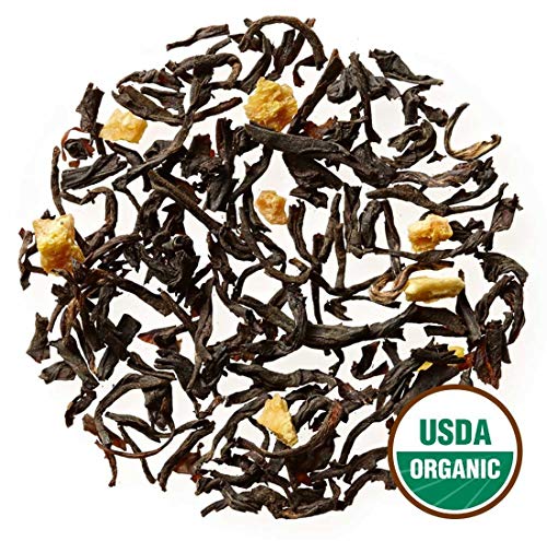 Image of Golden Moon Organic Tippy Earl Grey Loose Leaf Tea - 8oz Bulk 96 Servings | Organic Earl Grey - Italian bergamot oil & citrus peel, triple-estate black tea base. No artificial flavors. 96 servings.