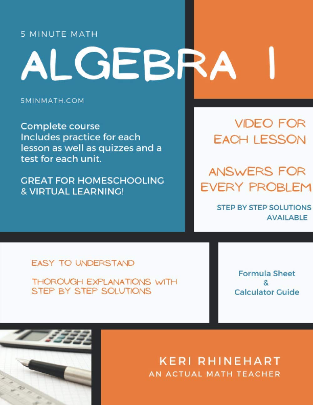 Algebra 1: 5 Minute Math (Secondary Mathematics)
