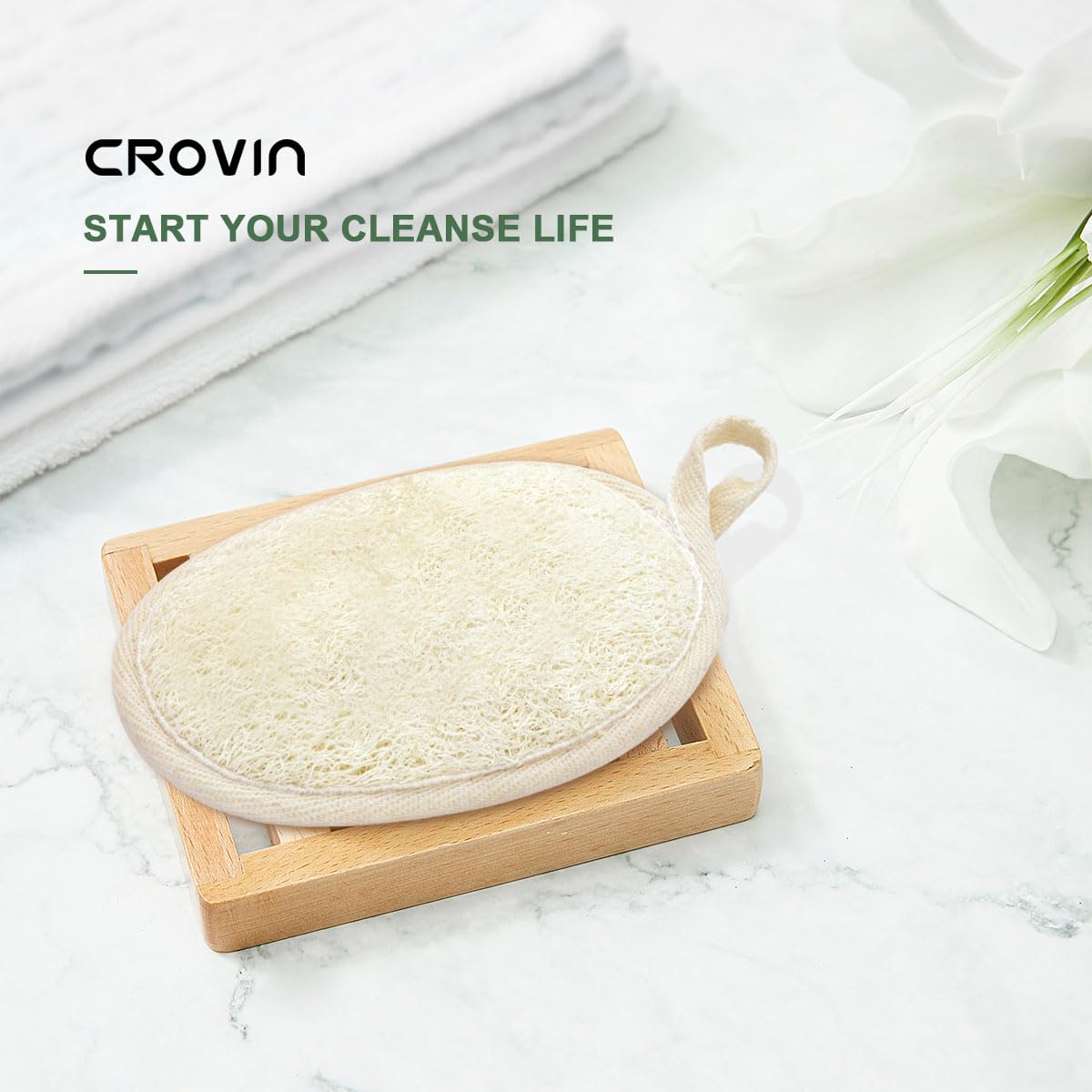 Loofah Pads złuszczający peeling do ciała luffa, 100% naturalna gąbka do kąpieli dla mężczyzn i kobiet, SPA, 6 sztuk, zestaw Luffa, idealna do kąpieli pod prysznic
