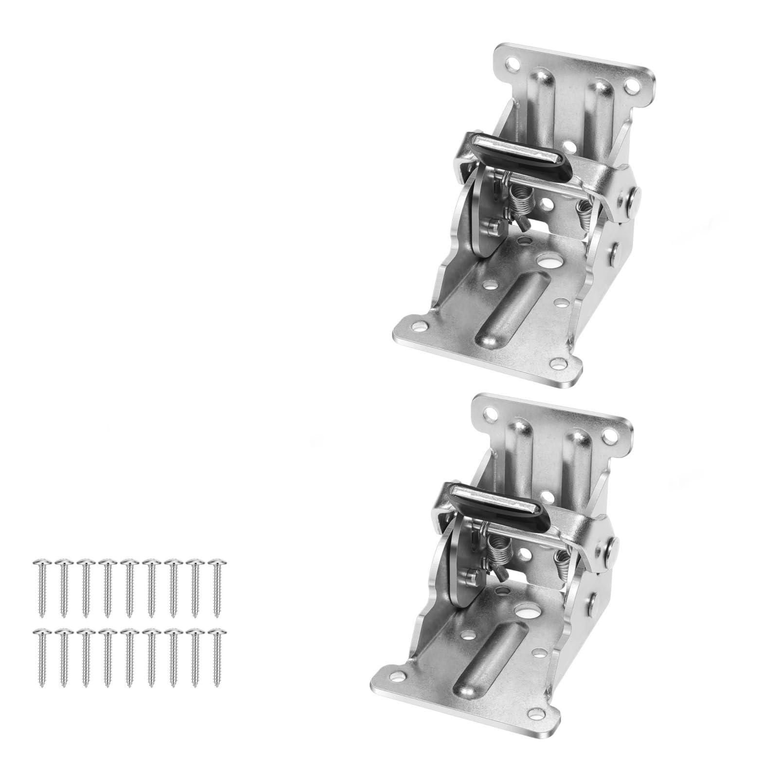 Cbtyacvlp Silver-2Pc Folding Leg Hinge Bracket 0-90-180 Degree Foldable Support Self-Locking With Screws(Silver-2Pc)