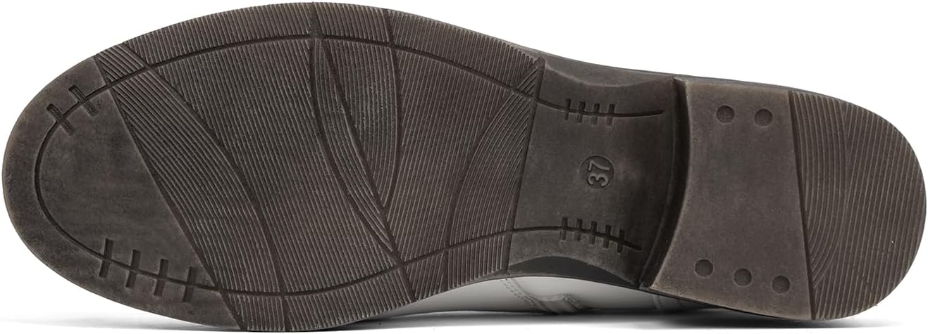 VJH confort Women's Mid Calf Boots Lace-up Military Combat Low Heel Booties with Zipper - Image 4