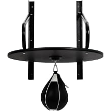 Wall Mounted Speed Bag Platform with Speed Ball, Heavy Duty Iron Boxing Training Kit for, Punching & Coordination, Home Gym Workout Equipment