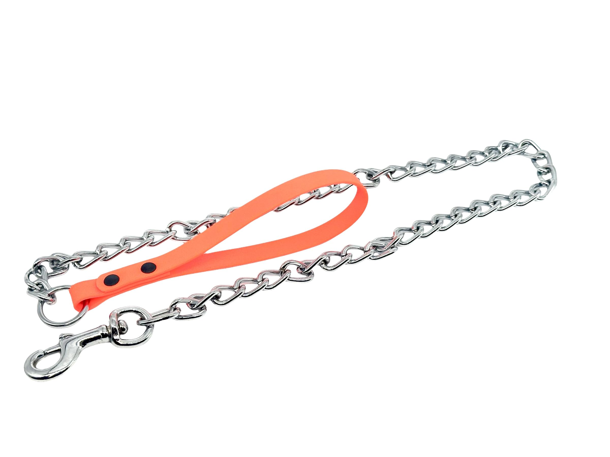 L&J Pets UK Strong Biothane and Metal Chain Adjustable Dog Training Lead