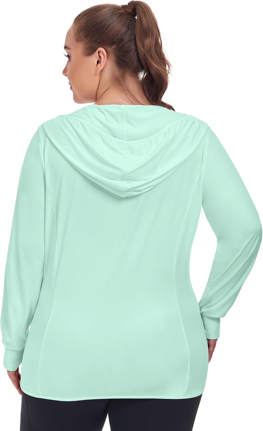 COOTRY Women's Plus Size UPF 50+ Sun Protection Jacket Lightweight Long Sleeve Zip Up Hoodie Cooling Sun Shirt Hiking Workout