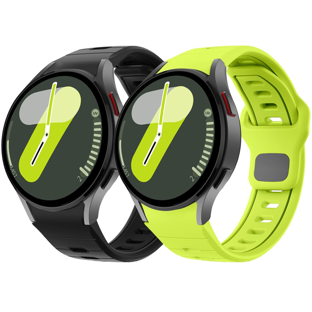No Gap Bands Compatible with Samsung Galaxy Watch 7/6/5/4 Band 40mm 44mm Rugged Soft Silicone Sport Bands for Women Men