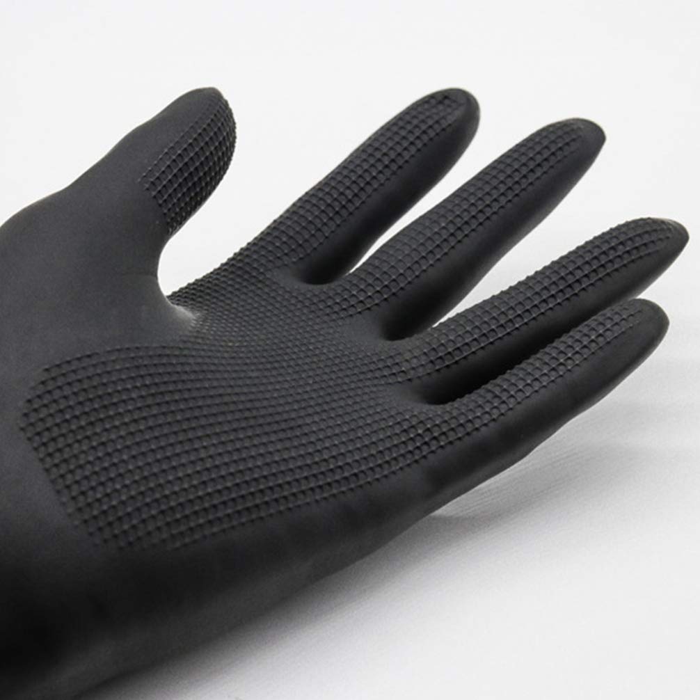 Solustre Lot de 3 paires de gants de teinture pour cheveux, gants de teinture de cheveux antidérapants, imperméables, protecteurs en caoutchouc pour la coiffure - Taille S