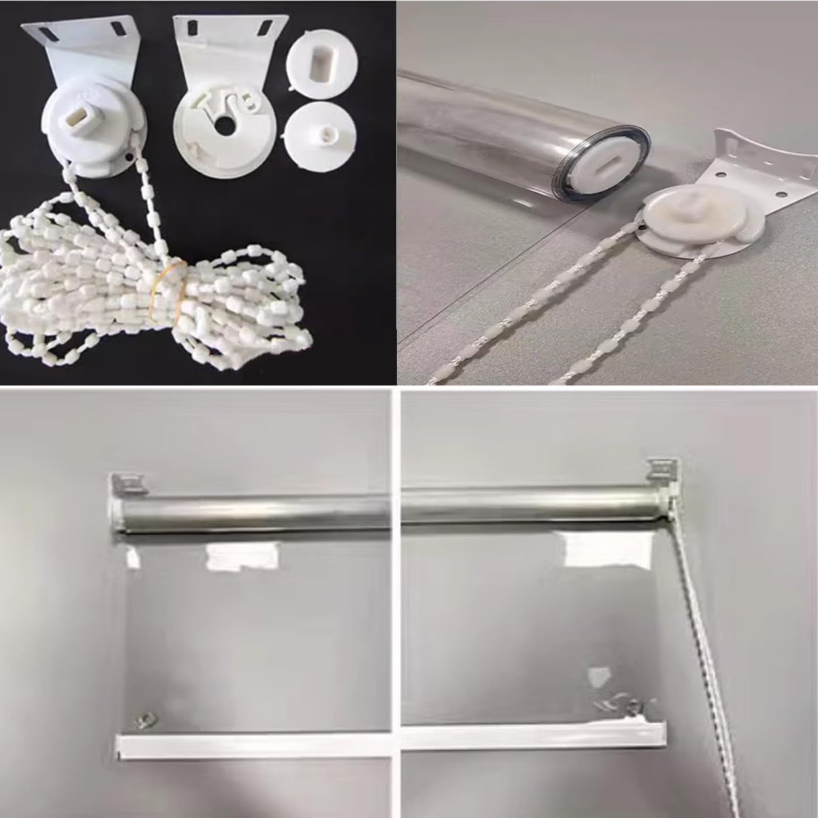 Zewnętrzna wodoodporna roleta zwijana przezroczysta odporna na deszcz plastikowa osłona okna pyłoszczelna przegroda do biura łatwa instalacja rozmiar 105 cm x 210 cm