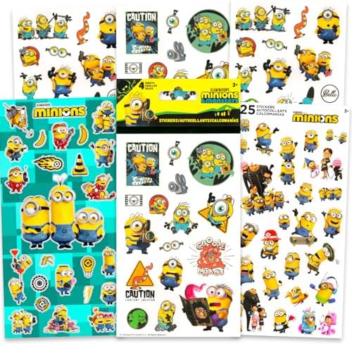 Minions and Monsters Sticker Pack for Boys & Girls Bundle image 5