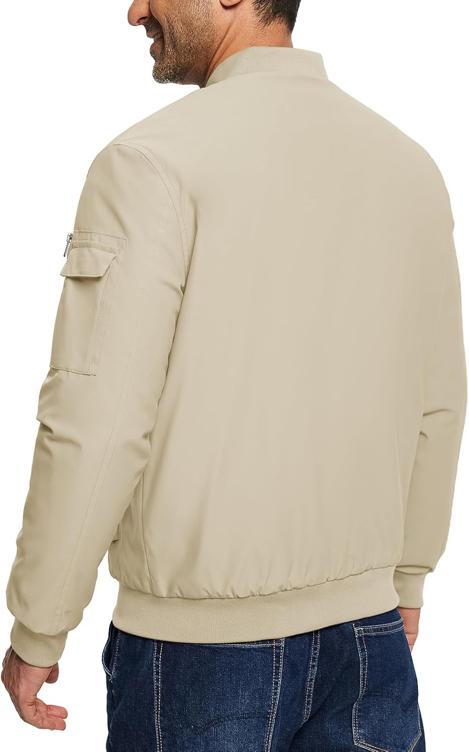 TBMPOY Men's Fall Jacket Winter Windbreaker Bomber Zip Up Padded Softshell Warm Windproof Casual Coat - Image 6