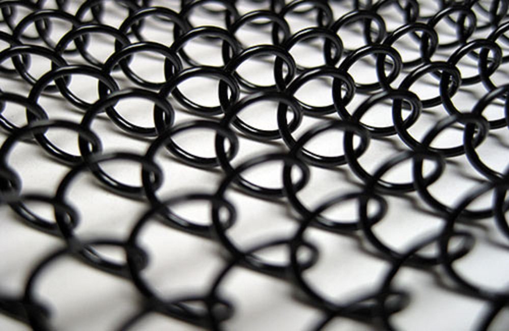 Fireplace Mesh Screen Curtain 19" High, Two 24" Wide Panels, Black Matte, SP62-19 - View #9
