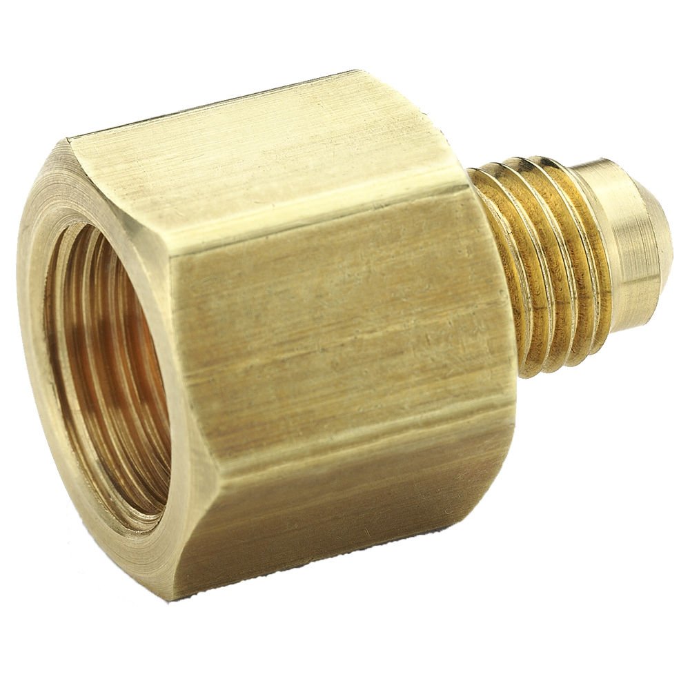 Parker 661FHD-4-6 45 Degree Fitting, Male Flare to Female Flare, Brass, Flare Connector, 1/4" and 3/8"
