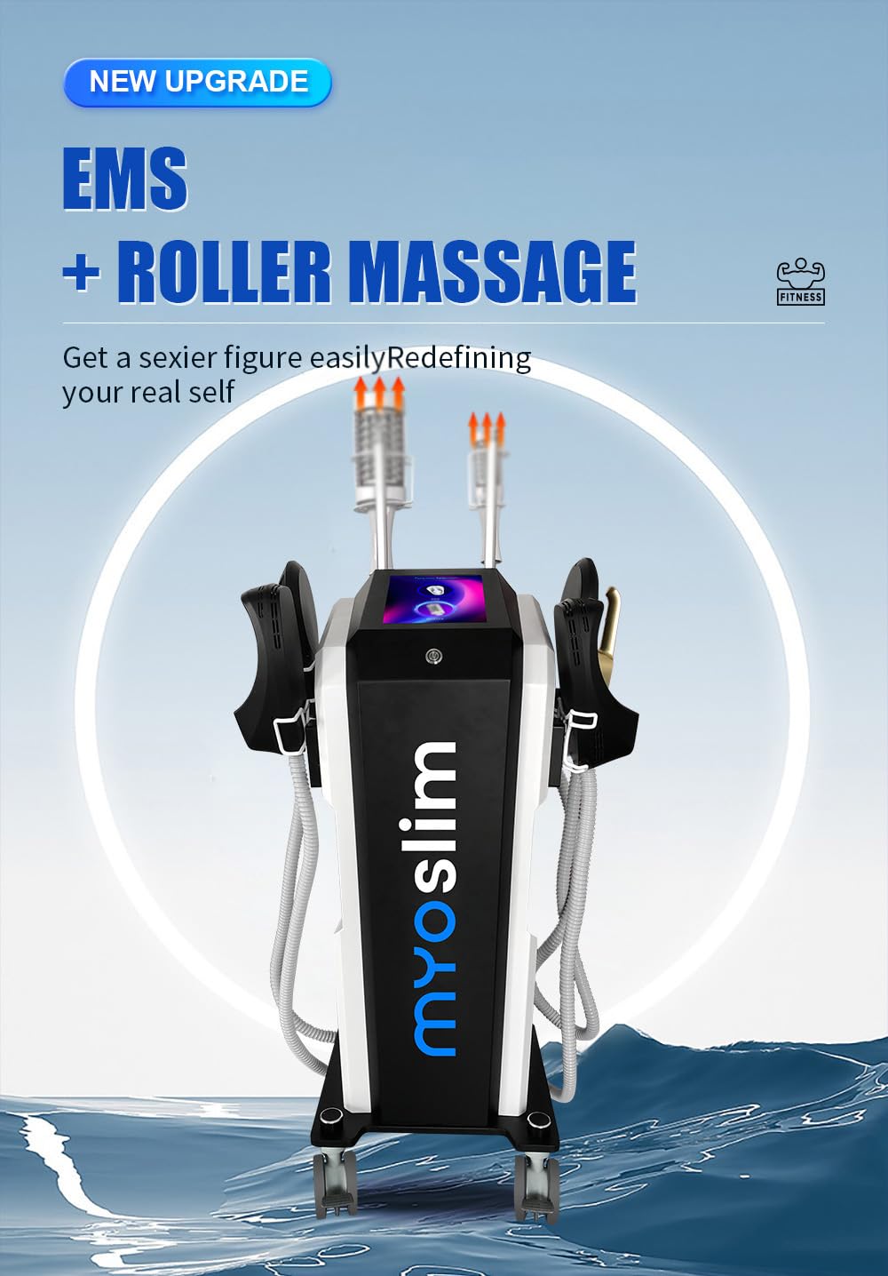 EMS Body Molder + RF Roller 2 in 1, riduzione del grasso