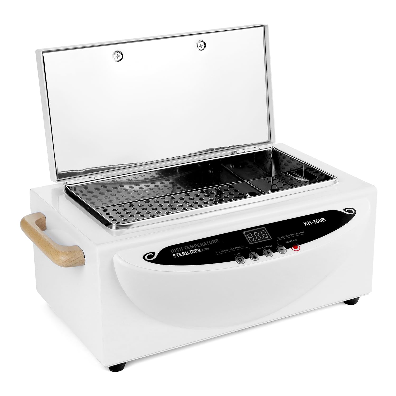 QWORK® Desinfección esterilizadora de aire caliente 500W, para salón de uñas, peluquería, temperatura máxima 250°