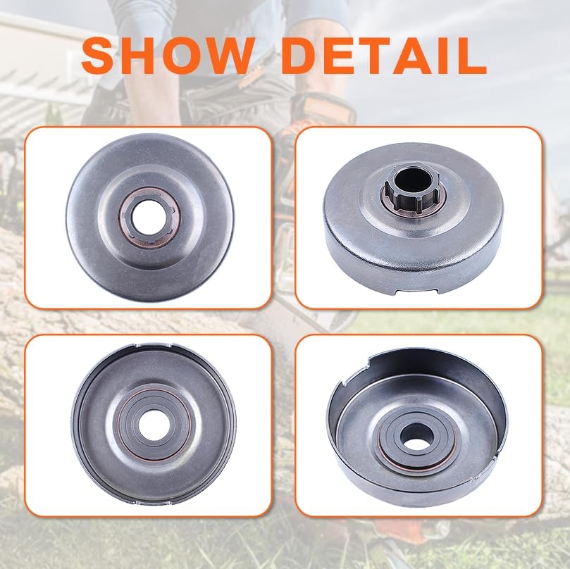 Miniatura 5 de Tambor de embrague apto para Jonsered CS 2171 2165 2163 2071 2063 2065 Kit de bomba de aceite de piñón, tambor de embrague, embrague, piñón de