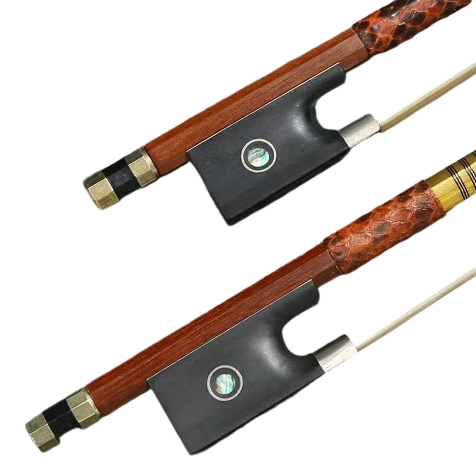 Arcos De Violín Profesionales Arco De Violín Fabricado En Crin Natural Sándalo Graduado Y Alto Rendimiento(1/2)