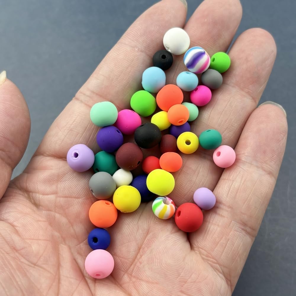 200pcs 6mm Polymer Clay Beads Round Spacer Beads Heishi Vinyl Beads for Making Bracelet Necklace Earring Accessories DIY Handmade Craft(Rainbow) - Image 4