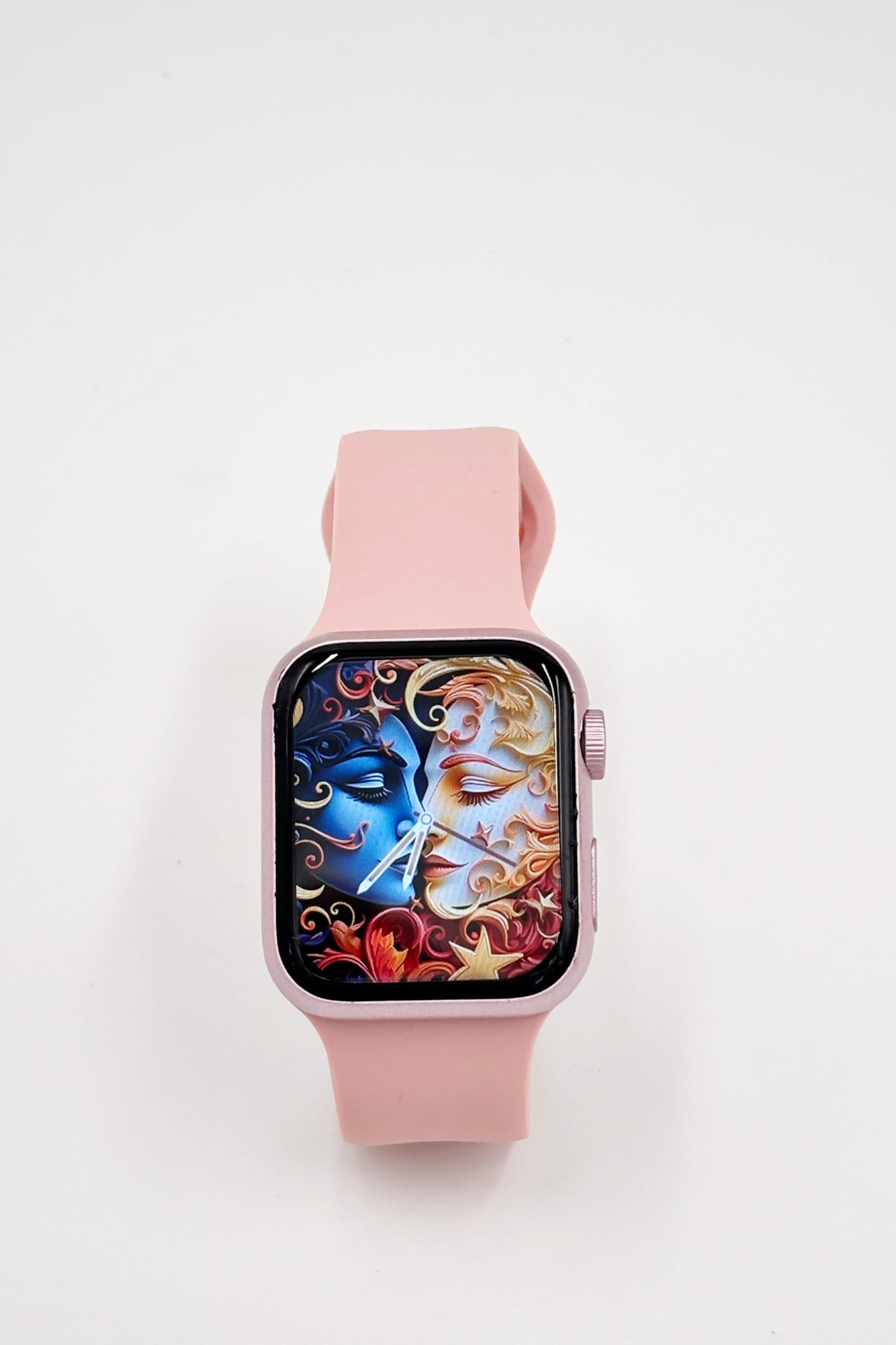 Ön view of the X10 MINI Smart Watch with a pink band