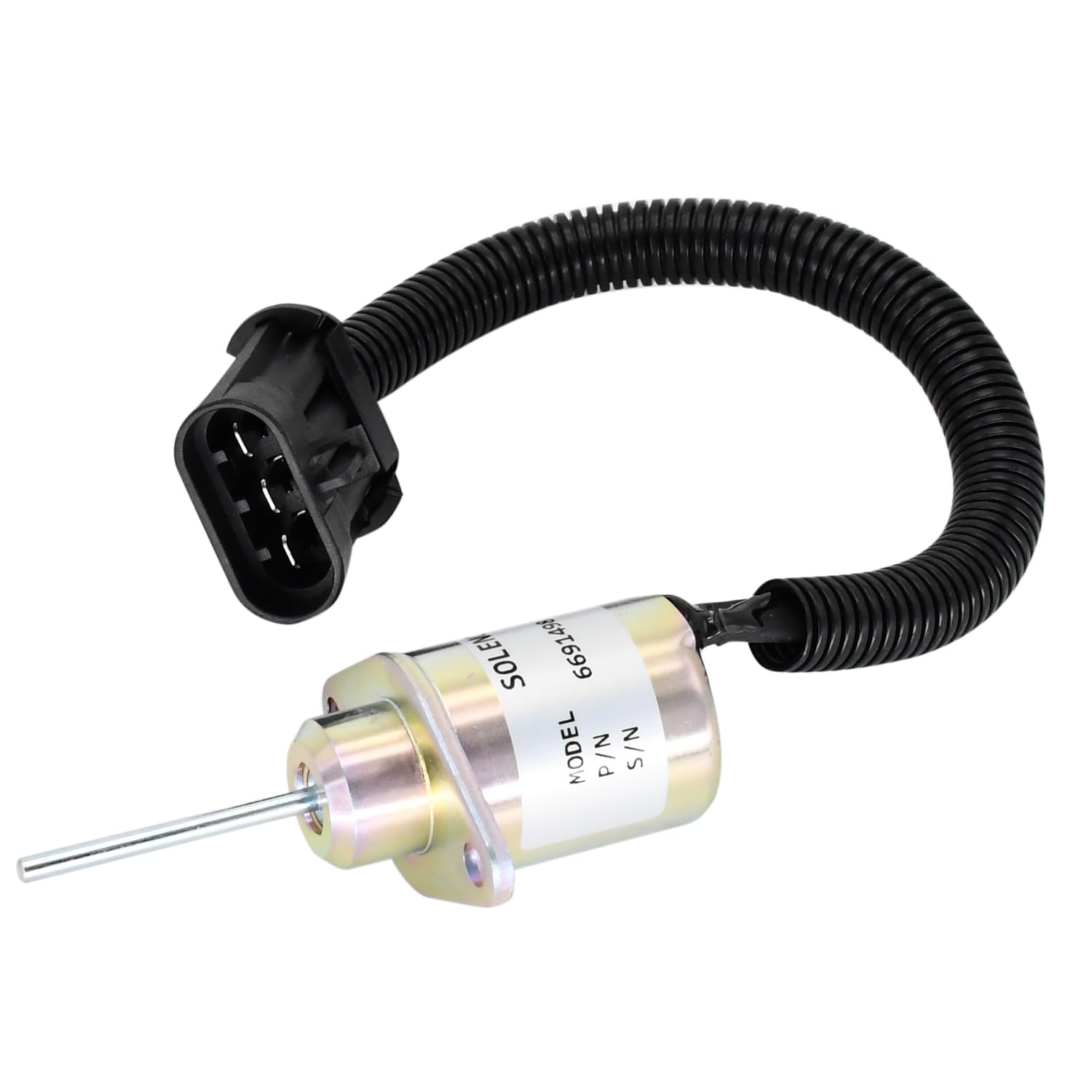 Solenoide di arresto carburante 6691313 6691498 compatibile con Kubota Engine V2203 V2403 V2003 V1505 compatibile con Bobcat Skid Steer Loader 329 331 334 335 337 341 425 escavatore B300 BL370 E32