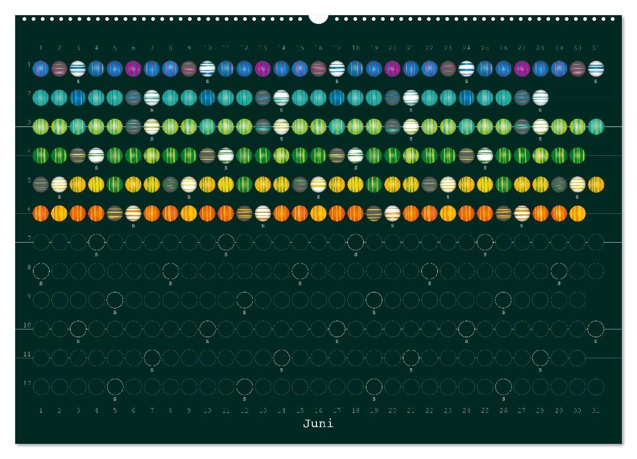 CALVENDO - Perlenkalender (Wandkalender 2027 DIN A2 quer), Monatskalender: Für jeden einzelnen Tag eine bezaubernde Schmuckperle