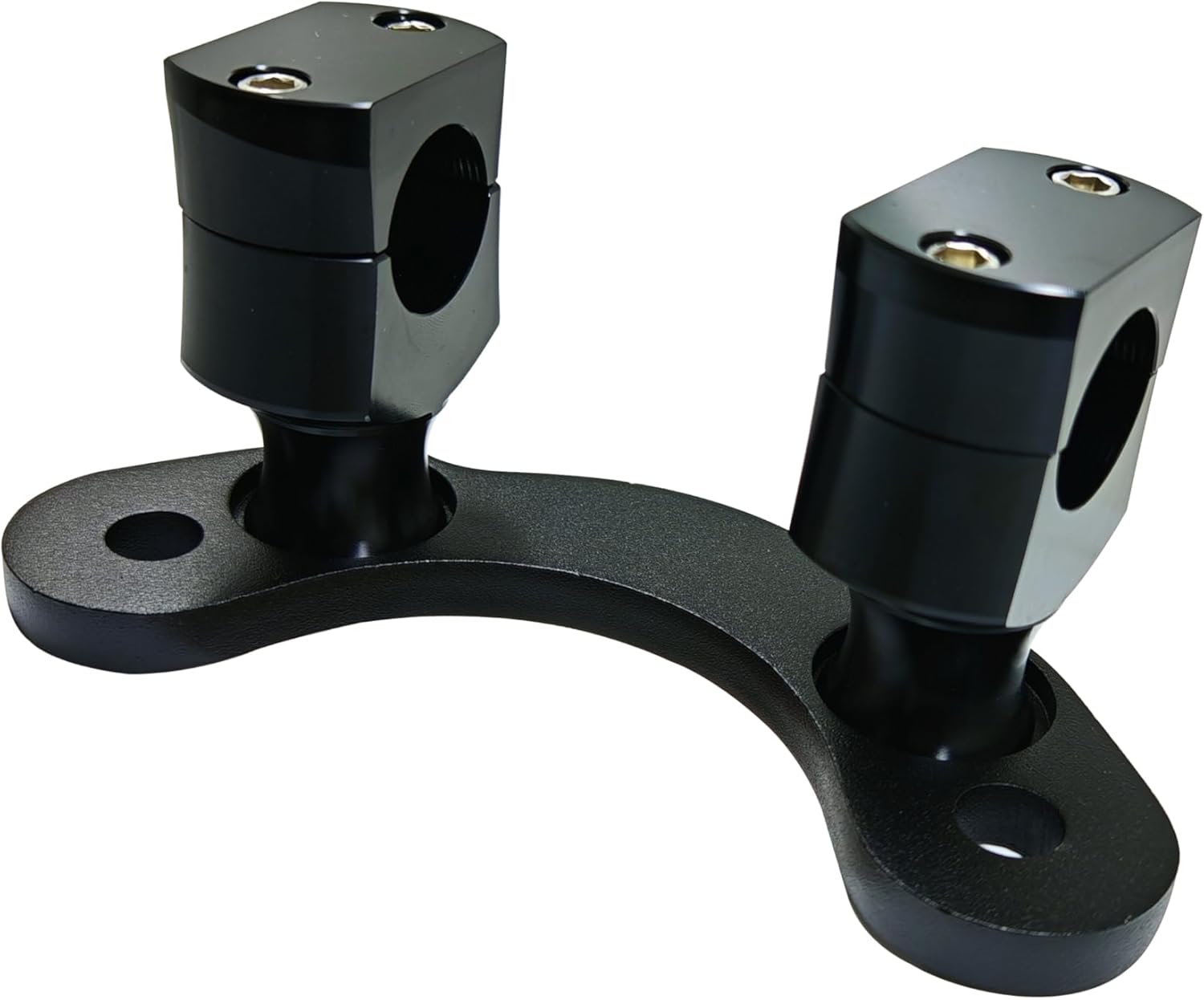 Black Wide Glide Springer Front End Handlebar Converter Bracket for 4.75" to 3.5" Hole Center 1" Handlebar Riser Clamp