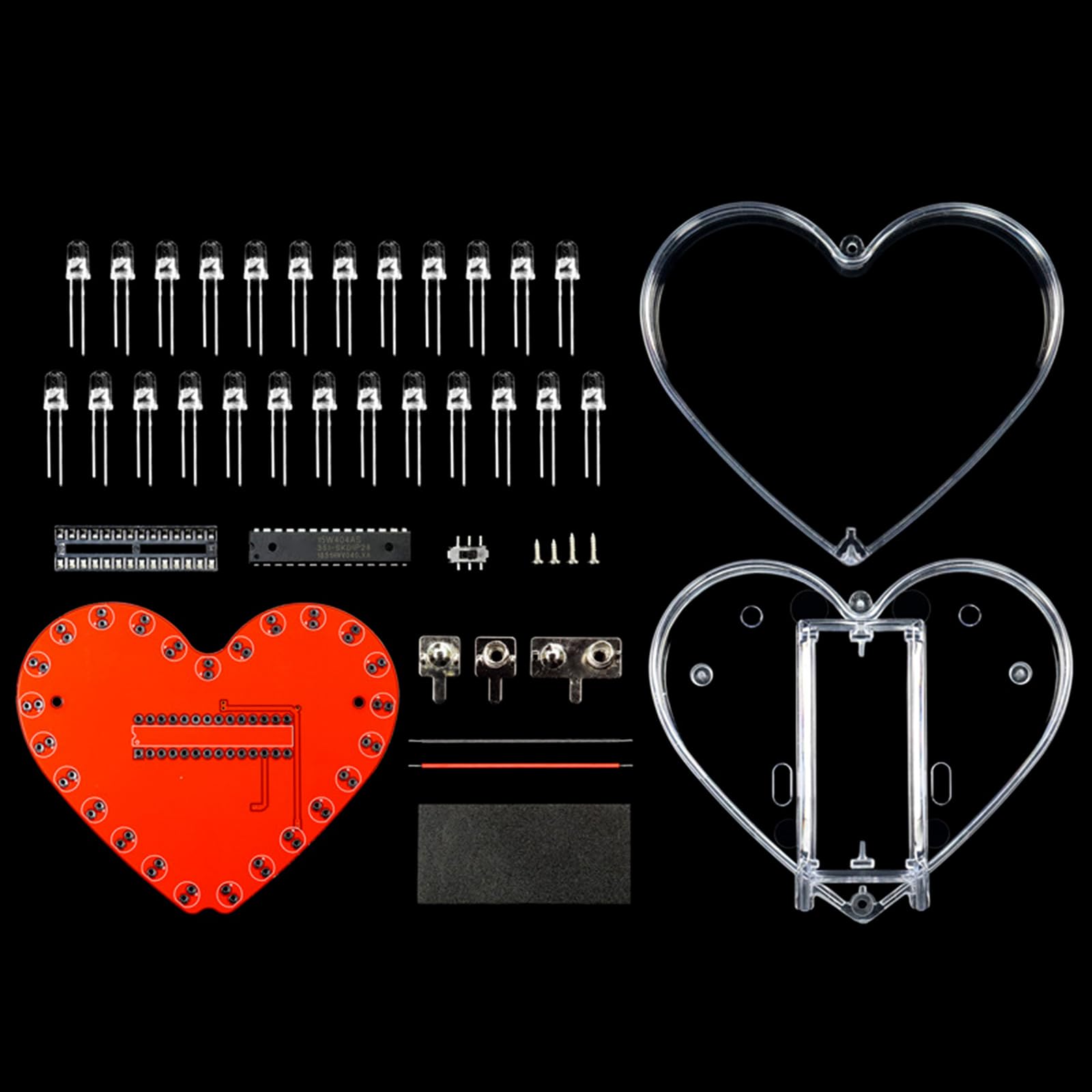 Libgiubhy Soldering Practice Set With Heart Shaped Rgbs Led Lights Educational Electronic Kits For Students And Hobbyists