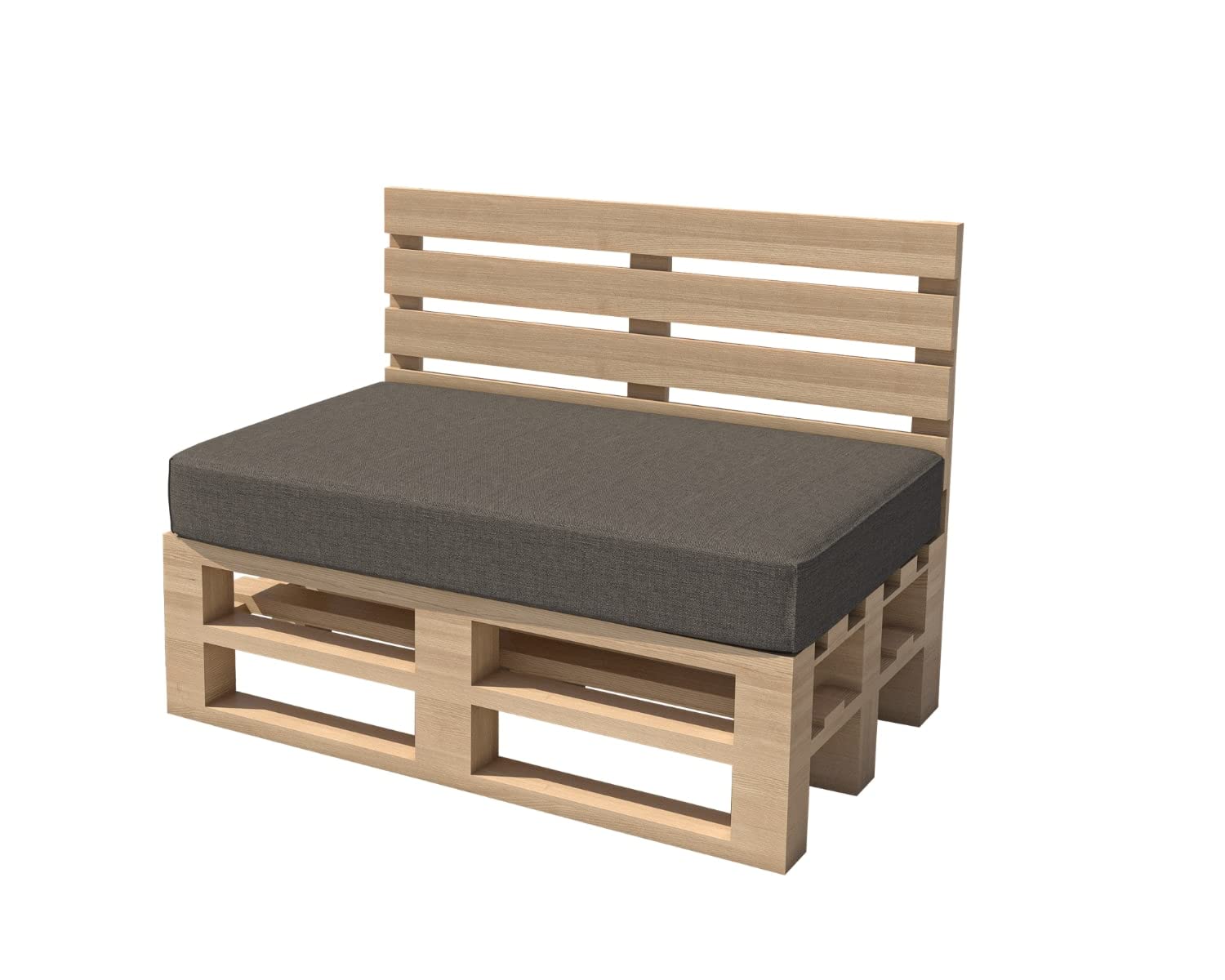 Haus & Garten Cuscino per pallet da giardino Madera, ideale per interni ed esterni, lavabile, sfoderabile, cuscino da seduta e per schienale