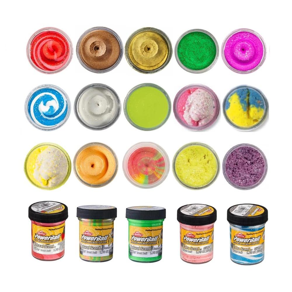 A&M Angelsport Troutbait Paket XL 20 Gläser Powerbait Forellenteig Bundle Set