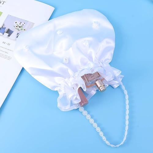 Miniatura 3 de ULTNICE Bolsa de dinero de satén para novia boda bolso de fiesta blanco 1 Blanco 1