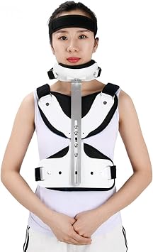 Head-Neck-Chest Orthosis, Adjustable Neck-Chest Orthosis Support, Lumbar Support, Rehabilitation Device Fixed Braces A