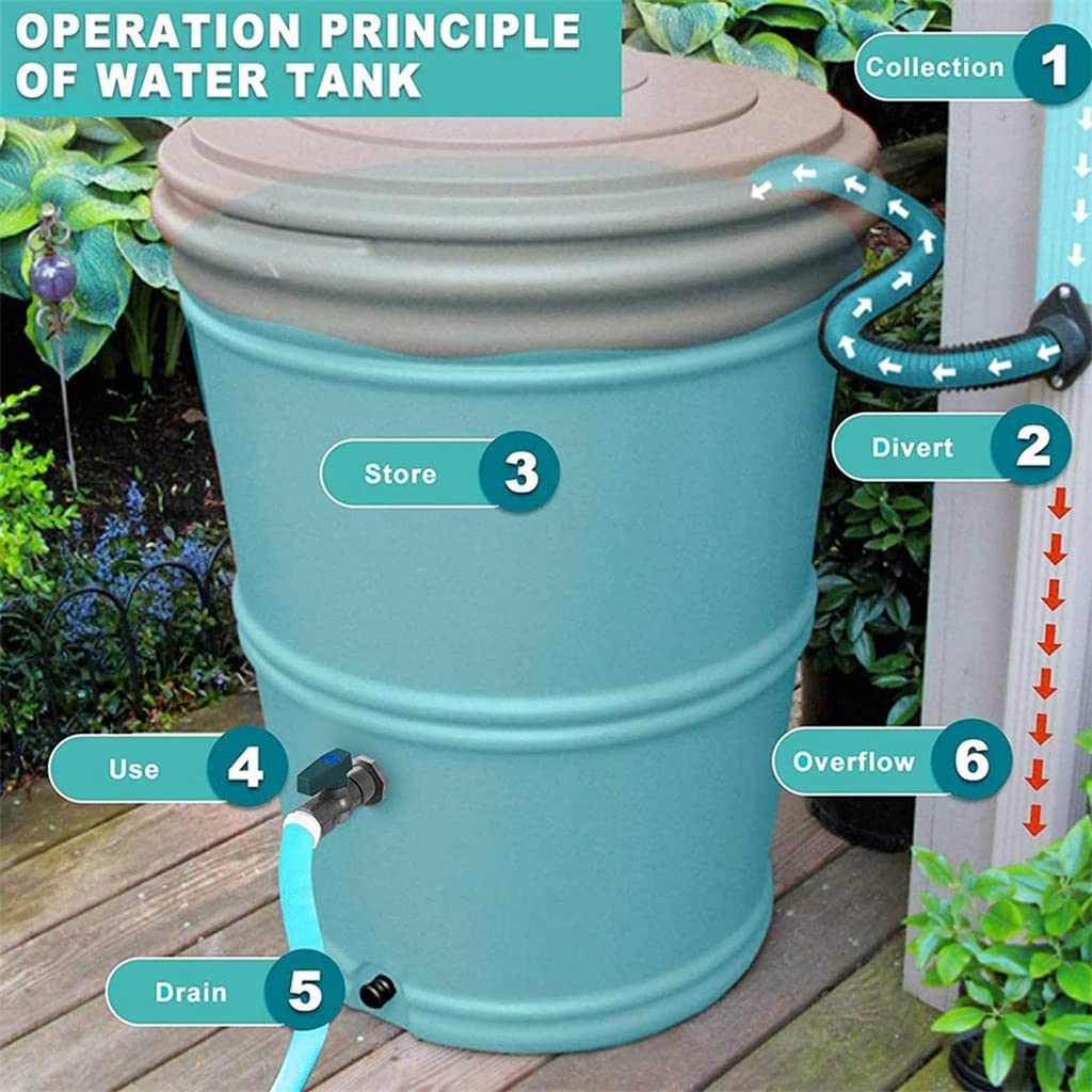 Valvola a globo in PVC, Palla in PVC. Kit deviatore a botte di pioggia Adattatore for rubinetto da giardino 3/4 for serbatoi d'acqua