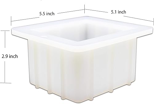 Miniatura 2 de Mose Cafolo Moldes de jabón de silicona cuadrado hecho a mano pequeña barra de pan DIY remolino que hace el molde